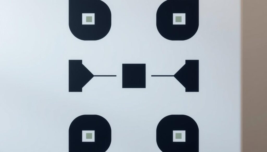 A minimalist vinyl decal design with bold, geometric shapes and clean lines, arranged in a visually striking, symmetrical layout. The decals feature a mix of solid colors and negative space, creating a striking contrast against the smooth, matte surface of a refrigerator door. The overall aesthetic is modern, sophisticated, and subtly eye-catching, perfectly complementing the "Creative Ways to Refresh Your Fridge's Look" section of the article. Soft, directional lighting accentuates the refined textures and sharp edges of the decal design, lending an elegant, high-end feel to the final image. A minimalist vinyl decal design with bold, geometric shapes and clean lines, arranged in a visually striking, symmetrical layout. The decals feature a mix of solid colors and negative space, creating a striking contrast against the smooth, matte surface of a refrigerator door. The overall aesthetic is modern, sophisticated, and subtly eye-catching, perfectly complementing the "Creative Ways to Refresh Your Fridge's Look" section of the article. Soft, directional lighting accentuates the refined textures and sharp edges of the decal design, lending an elegant, high-end feel to the final image.