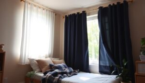 DIY blackout curtains for noisy dorms