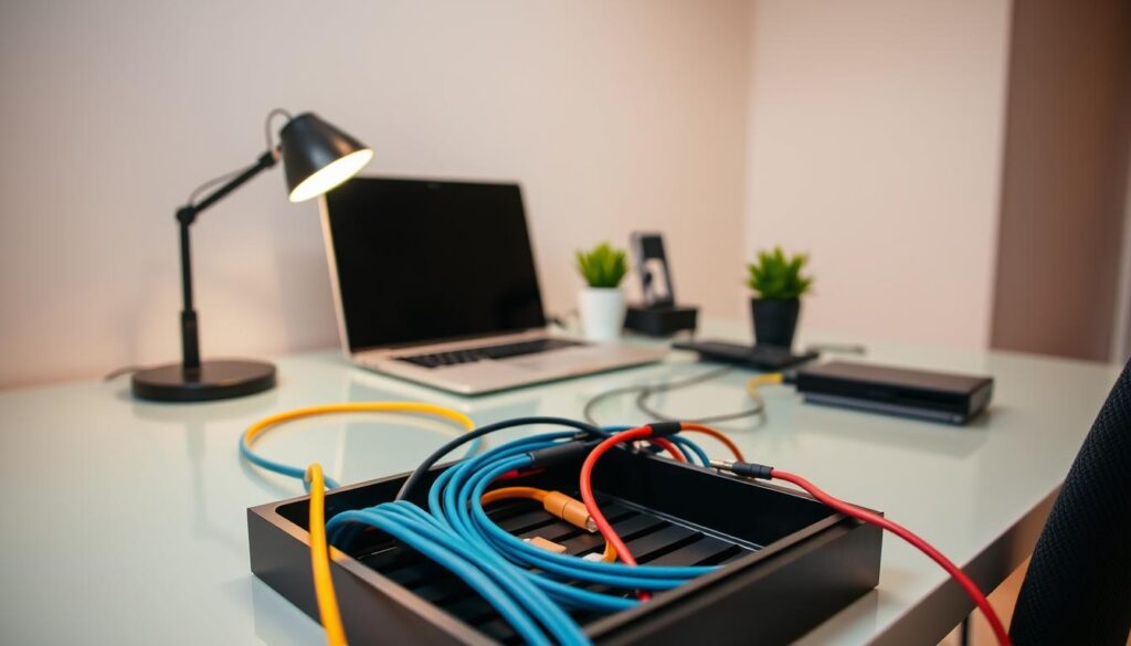 DIY cable management for student dorms