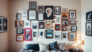 how to create a gallery wall without damaging your dorm