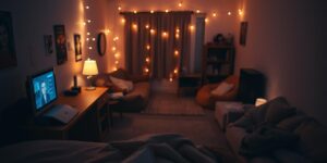 how to host a movie night in your tiny dorm