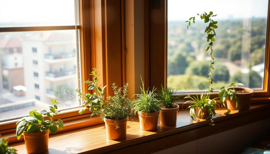 how to turn your dorm window into a mini herb garden