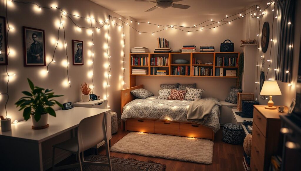 string lights for dorm room decor