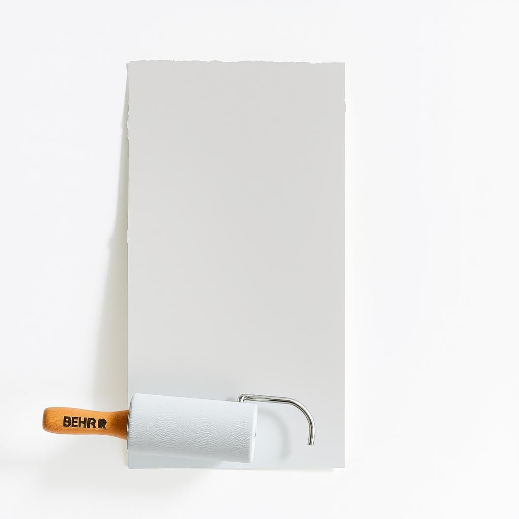 Swatch of Behr Light French Gray paint color for student apartments