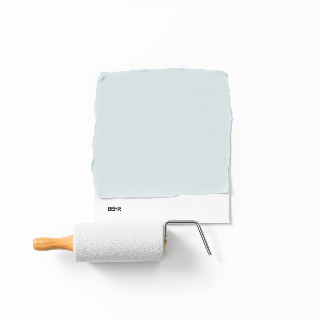 Swatch of Behr Polar Bear paint color for small student apartments