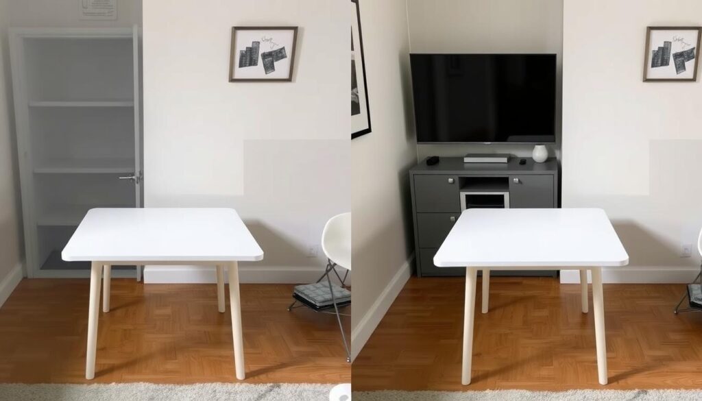 Zipcode Design Mabelle Extendable Table in compact and extended form