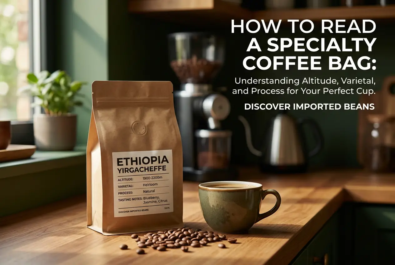 Cena de preparo de café com saco 'ETHIOPIA YIRGACHEFFE', 2026